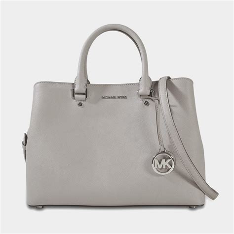 michael kors grey satchel bag|Michael Kors opened satchel purse.